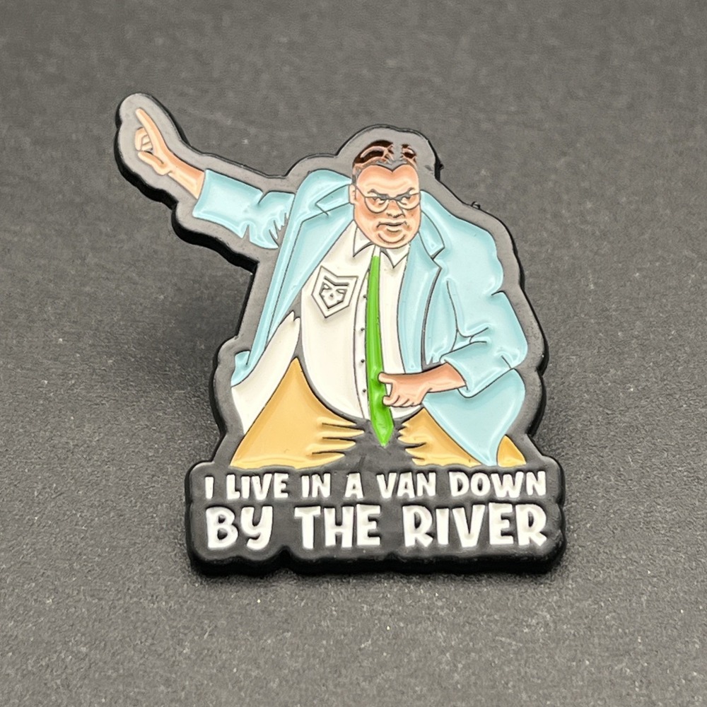 Matt Foley I Live In A Van Down By The River Chris Farley SNL Lapel Hat Pin